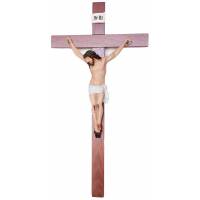 Croix murale 100 x 50 cm en bois (Christ de 50 cm en résine)