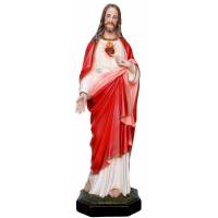 Statue Sacre Coeur De Jesus 85 cm en résine