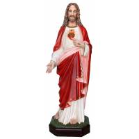Statue Sacre Coeur De Jesus 110 cm en résine