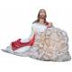Beeld Christus bidend in de tuin van Getsemane 115 x 230 cm in glasvezel 