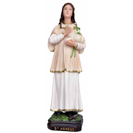 Statue Ste Agnes 40 cm en résine