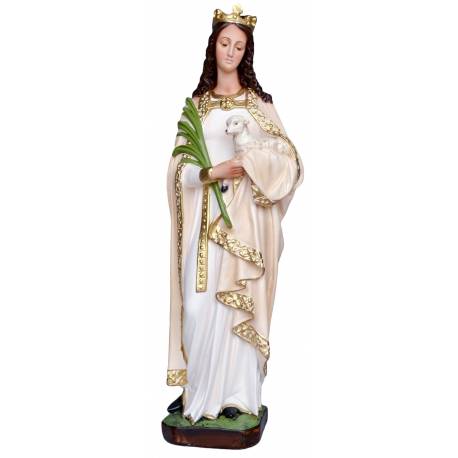 Statue Ste Agnes 60 cm en résine