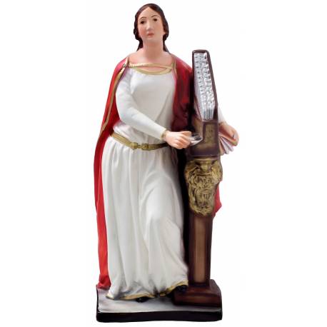 Statue Sainte Cecilie 40 cm en résine