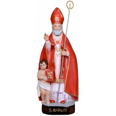 Statue Saint Biagio 40 cm en résine