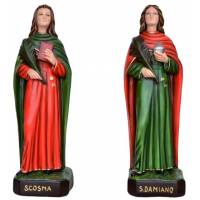 Beeld Cosmos en Damiaan 60 cm in hars 