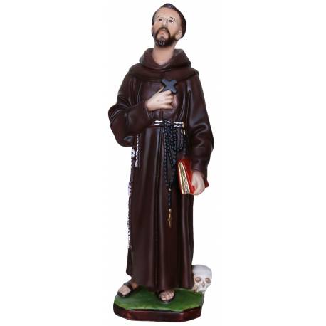 Statue Saint François d'Assise 40 cm en résine