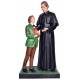 Statue Don Bosco 170 cm with Dominic en fibre de verre