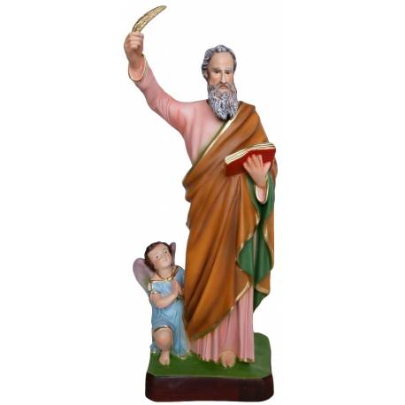 Statue Saint Mathieu évangeliste 40 cm en résine