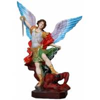 Statue Saint Michel avec ailes déployées 20 cm en résine