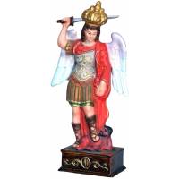 Statue Saint Michel avec ailes fermées 30 cm en résine