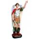 Beeld Heilige Michael met gesloten vleugels 60 cm in hars 