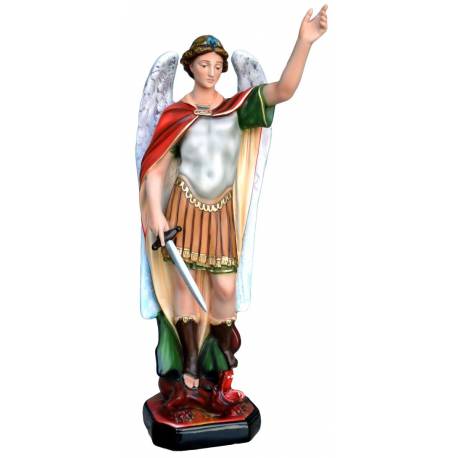 Statue Saint Michel avec ailes fermées 60 cm en résine
