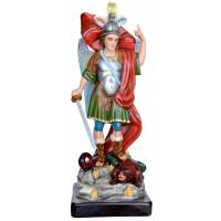 Statue Saint Michel avec ailes fermées 90 cm en fibre de verre