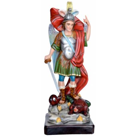 Statue Saint Michel avec ailes fermées 90 cm en fibre de verre