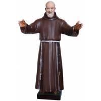 Statue Padre Pio open arms 110 cm en résine