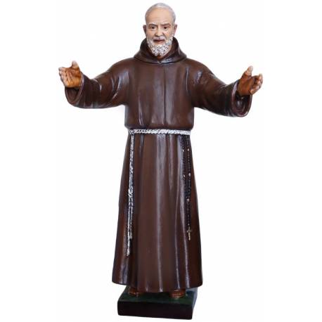 Statue Padre Pio open arms 110 cm en résine
