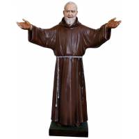 Beeld Padre Pio open arms 180 cm in glasvezel 