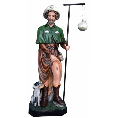 Statue Saint Roch 160 cm en fibre de verre