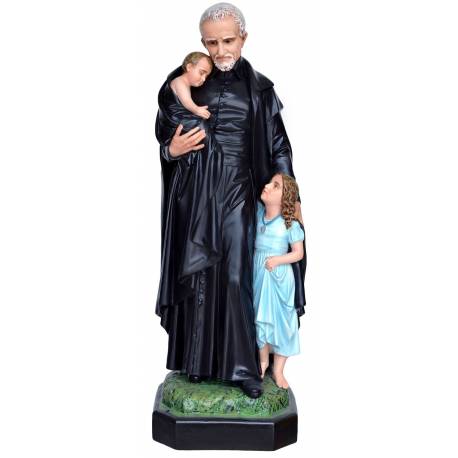 Statue Saint Vincent de Paul 110 cm en fibre de verre