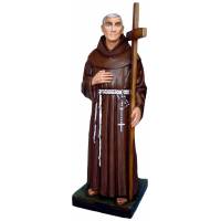 Statue Saint Ludovic de Casoria 185 cm en fibre de verre