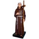 Statue Saint Ludovic de Casoria 185 cm en fibre de verre