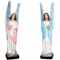Statue d'anges bougeoir 73 cm en résine
