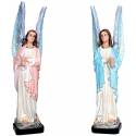 Statue d'anges bougeoir 73 cm en résine