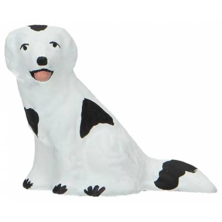 Santon Gateau 7 Cm Chien tacheté noir