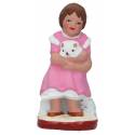 Santon Gateau 7 Cm Fillette rose