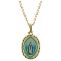 Parure métal doré Médaille Miraculeuse avec chaine
