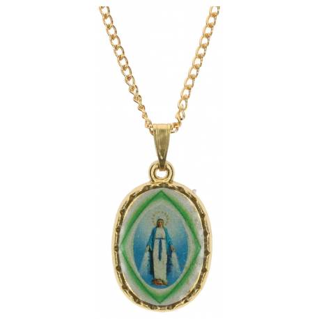 Parure métal doré Médaille Miraculeuse avec chaine