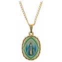 Parure métal doré Médaille Miraculeuse avec chaine
