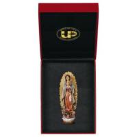 Houtsnijwerk O.l.v. Guadalupe 08 cm / Gekleurd / Etui 