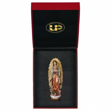 Houtsnijwerk O.l.v. Guadalupe 08 cm / Gekleurd / Etui 