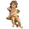 Houtsnijwerk Engel / Trombone 10 Cm / Gekleurd 