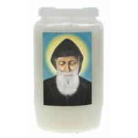 Kaars 3 Dagen / wit / H. Charbel 