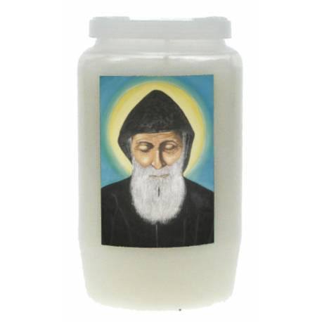 Kaars 3 Dagen / wit / H. Charbel 