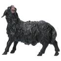 Zwarte Schaap/Kijkend : houtsnijwerk kerstgroep Ulrich 15 cm 