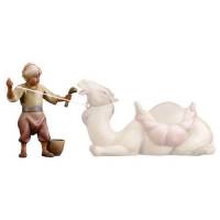 Kameeldrijver met voer : houtsnijwerk kerstgroep Komet 12 cm 