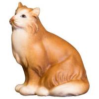 Chat : crèche de Noël en bois Komet 12 cm