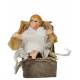 Santon Napolitain - 12 cm - Enfant-Jésus avec berceau