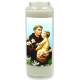 Neuvaine en verre / blanc / Buste Saint Antoine