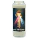 Neuvaine en verre / blanc / Christ Miséricordieux