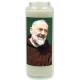 Noveenkaars in glas / wit / H. Padre Pio 