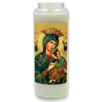 Neuvaine en verre / blanc / Perpétuel Secours