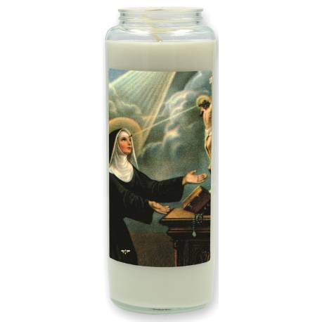 Neuvaine en verre / blanc / Sainte Rita