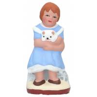 Santon Gateau 7 Cm Fillette bleue