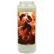 Noveenkaars in glas / wit / Maria die de knopen ontwart 