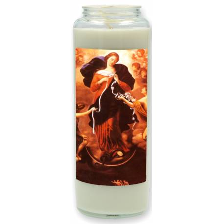 Neuvaine en verre / blanc / Marie qui défait les noeuds