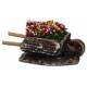 Decor voor santons de Provence Kruiwagen met geassorteerde bloemen 